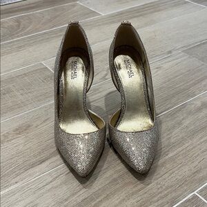 Michael Kors Sparkling Gold Heels